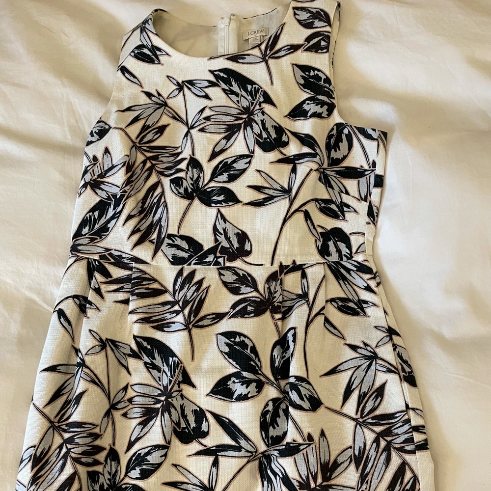 Linen Floral Pattern J. Crew Shift Dress